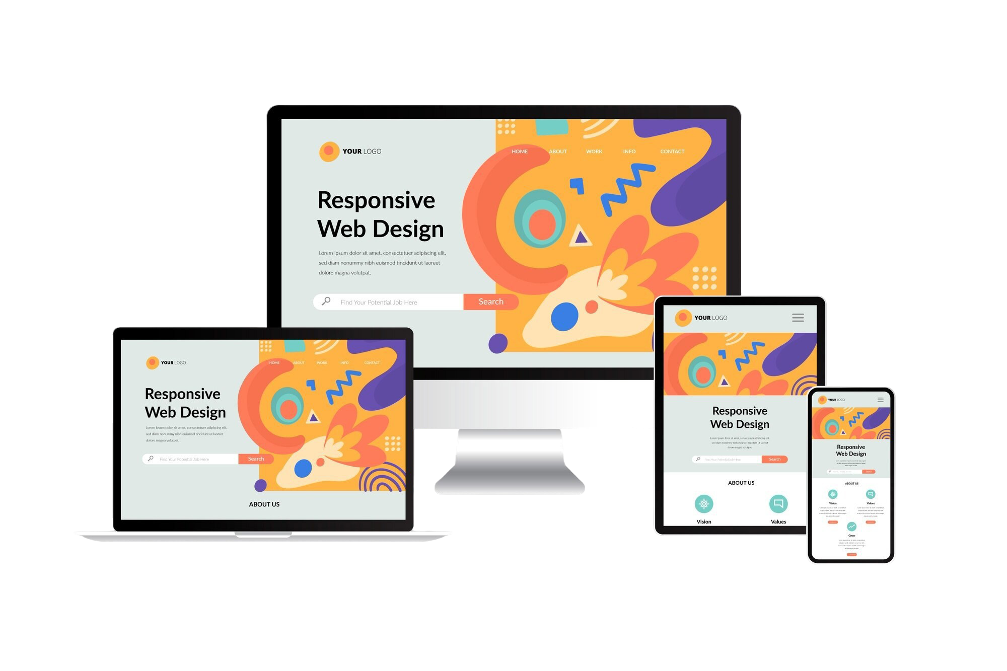 muckup de una página web